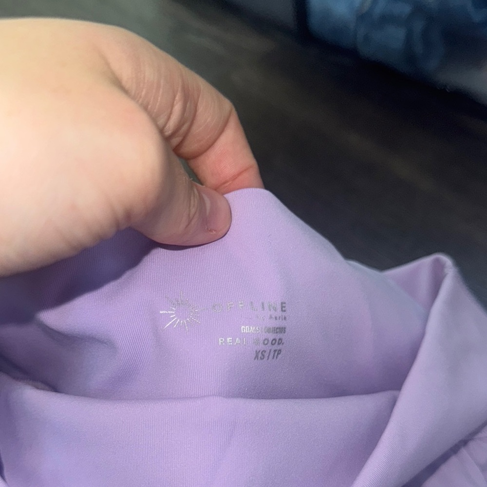 Lavender Scalloped Aerie Shorts - Picture 2 of 3
